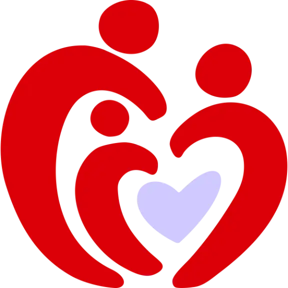 Hand drawn icon of family with heart